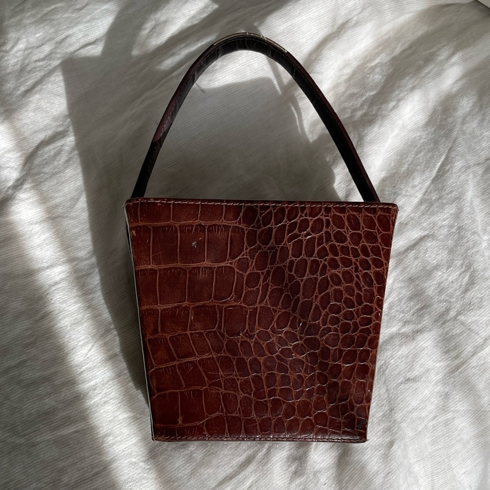 Staud Embossed Crocodile Bucket Bag